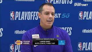 Frank Vogel Postgame Reaction | Game 5 | Rockets vs Lakers