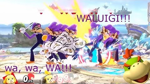 Isabelle infinity assist trophy glitch, Waluigi VS 3 Isabelles!