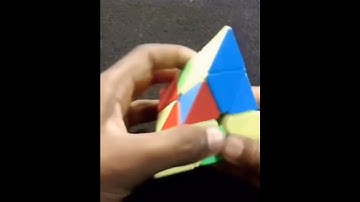 Solve Pyraminx with magic tricks only 20 second #pyraminxcube #cube #shortsfeed