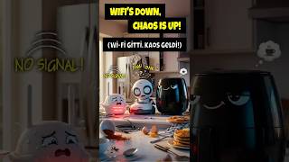 When Wi-Fi Dies in the Smart Kitchen! 🤖📶 #shorts #funny #animation