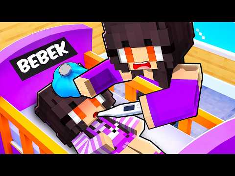 I'm helping my sick baby in Minecraft!