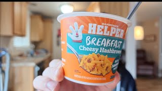 You know cooking with Marty Hamburger helper cheesy hashbrowns breakfast