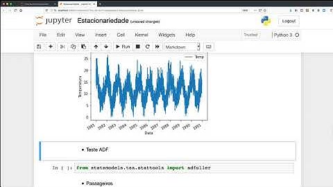 Verificando estacionariedade de séries temporais no Python