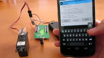 nRF51822 BLE controlling a RC servo motor