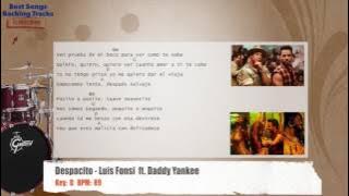 🥁 Despacito - Luis Fonsi  ft. Daddy Yankee Drums Backing Track with chords and lyrics