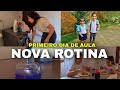 PRIMEIRO DIA DE AULA - NOVA ROTINA DA MANHÃ ACORDANDO ÁS 6H