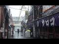 【ASMR】Heavy Rain in Nakano - Walking the Typhoon Morning in Tokyo【4K Japan Walk】