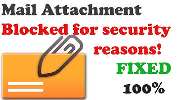 Mail Attachment Blocked for security reasons fixed 100% - Gmail