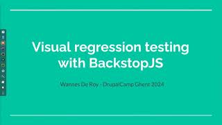 Visual regression testing with BackstopJS