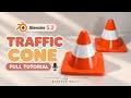Realistic Traffic Cone in Blender 5.2 | Blender Tutorial for Beginners