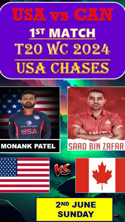 T 20 WORLD CUP 2024 1ST MATCH RESULT USAvsCANADA CRICKET HUGE TARGET