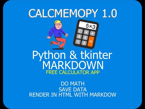 CalcMemo 1.0 - A note plus calculator with tkinter / Python