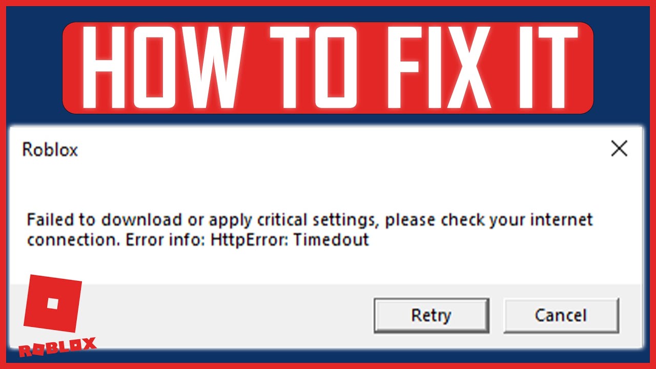 Roblox failed to download or apply critical settings FIX 