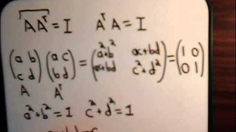 Linear Algebra Video #28: Orthogonal Matrices - Formal Properties Part 1