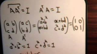Linear Algebra Video #28: Orthogonal Matrices - Formal Properties Part 1