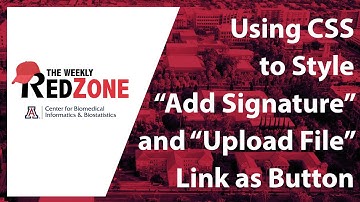 REDZone - Using CSS to Style "Add Signature" and "Upload File" Link as Button