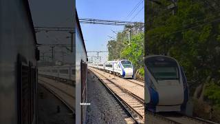 Memu Overtaking #vandebharatexpress #trainvideos #railgadi #trainshorts #locopilot #trains #alp #vb