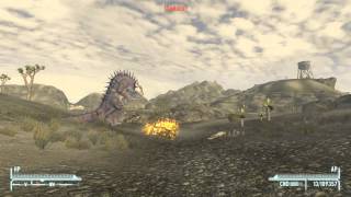 Gojira vs Legendary Deathclaw, Rawr, and Stripe (Fallout: New Vegas)