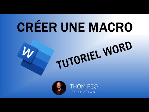 Vidéo: Comment utiliser le code VBA dans Word ?