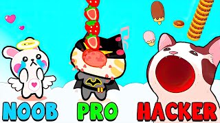 CUTE AND SINGING PETS! 🙀 NOOB vs PRO vs HACKER in Duet Friends: Pet Music Games screenshot 1