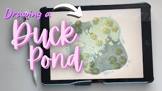 Drawing a lil Duck Pond Draw with me