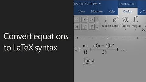 How to convert equations to LaTeX syntax