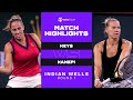 Madison Keys vs. Kaia Kanepi | 2021 Indian Wells Round 1 | WTA Match Highlights