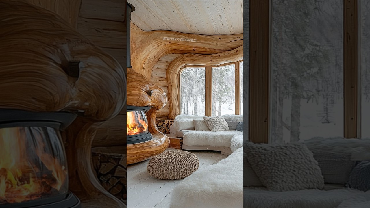 Cozy cabin vibes. A perfect winter retreat by the fire❄️🔥
