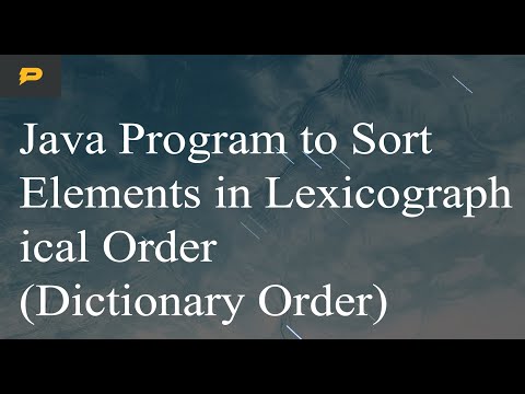 Video: Cum Se Sortează Cuvintele în Ordine Lexicografică