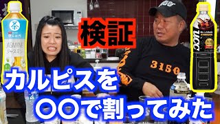 【検証】カルピスを〇〇で割ってみた結果・・・！？