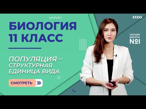 Популяция – структурная единица вида. Видеоурок 5. Биология 11 класс