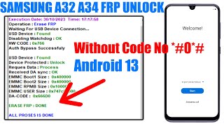 Samsung A32/A34 FRP Bypass Android 13 No Code *#0*# | Samsung A34/A32 Google Account Unlock