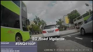 26jun2025 Tampines Avenue 7 #SNQ4160P mercedes b200 fail to conform to red light signal