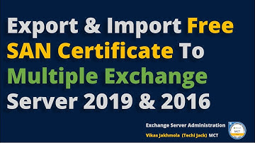 Export Import certificate to Second Mailbox Server - Exchange Server - Techi Jack