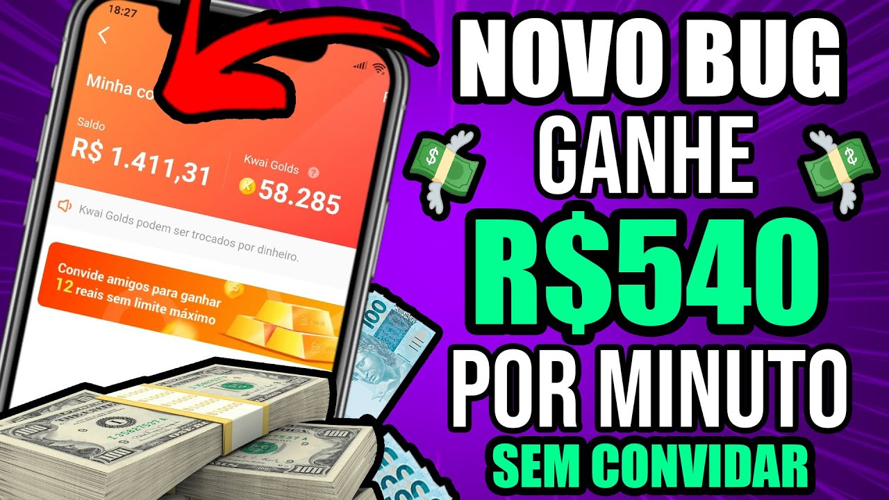 👉Como Ganhar R$540 Reais em 1 MINUTO no KWAI SEM CONVIDAR [NOVO BUG] 😱 Como Ganhar Dinheiro no Kwai