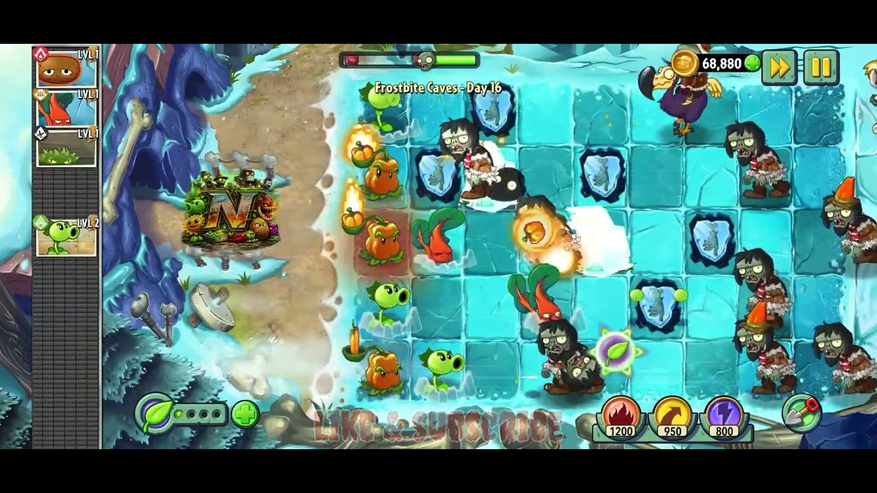 Plants Vs Zombies 2 | Day 16 Frostbite Caves | Get back to the vintage memories of Legendary Games