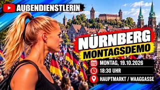 🔴 Live: TMR Nürnberg „Grenzen schützen - Rettet Leben!“ & Antifa Gegenprotest 19. Oktober 2026