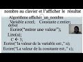 Les bases de la programmation algorithmique  differences entre les variables et les constantes titi