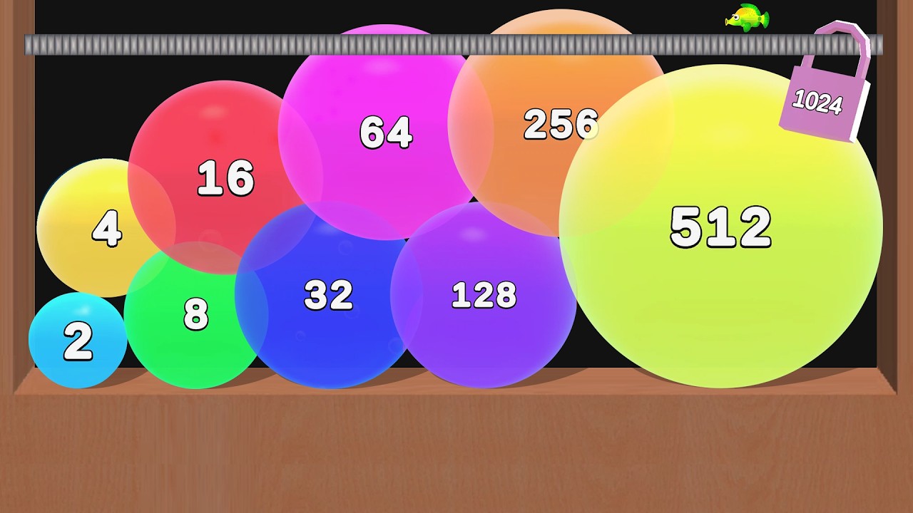 2048 Bubbles - Jelly 2048 Balls Merge (2 4 8 16 32 64 128 256 512 1024 2048) Suika Balls: Drop Merge