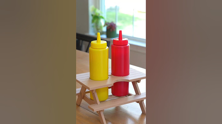 I designed a mini picnic table for my sauces