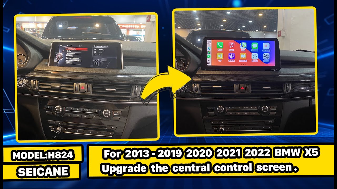 Carplay HD Touchscreen for 2013-2019 2020 2021 2022 BMW X5 F15 Car