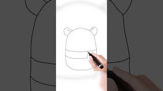 Easy drawing. How to draw a Squishmallow#shorts
