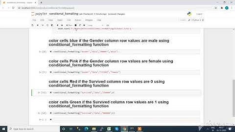 conditional formatting using python