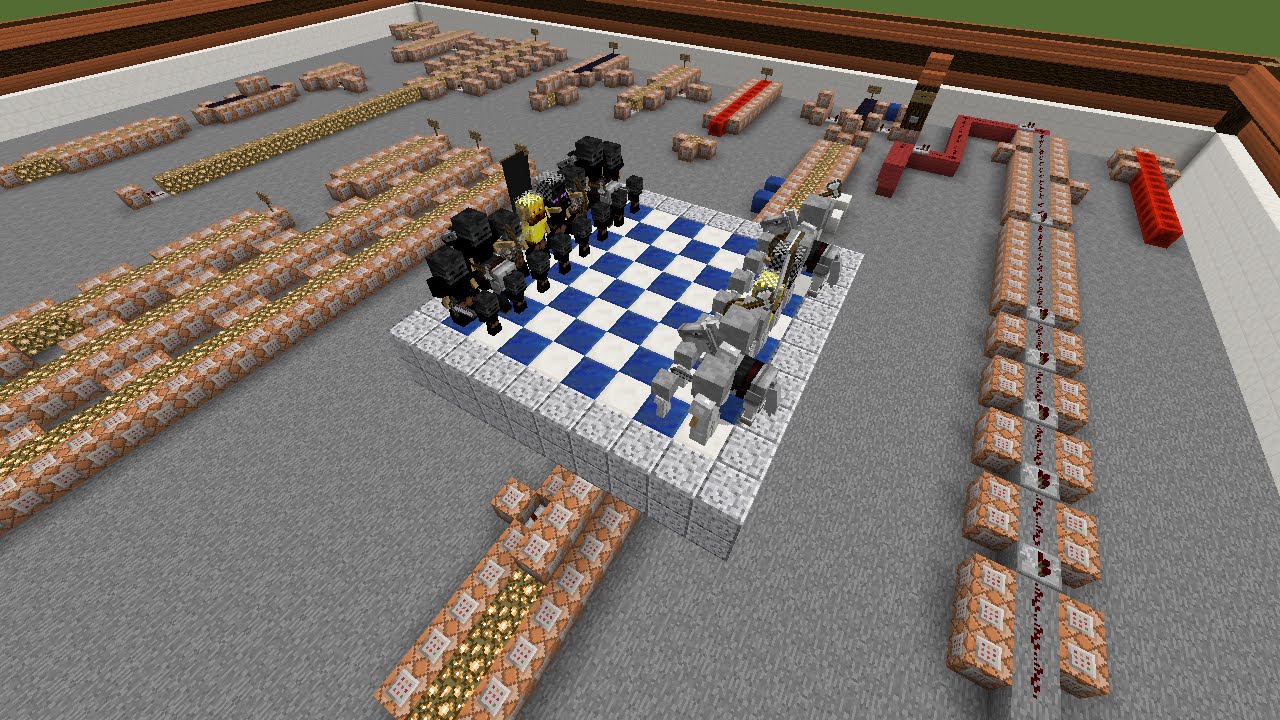 Minecraft Redditor creates a playable chess board in the game