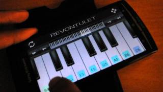 Playing Titan Tune on Piano app for Android (Mozart's 25th Symphony) screenshot 5