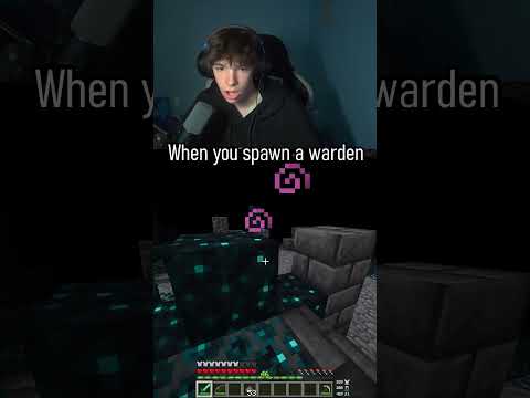 When you accidentally spawn a warden #minecraft #minecraftmemes