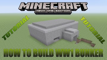 Minecraft Xbox Edition Tutorial How To Build WW1 Bunker