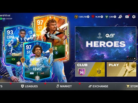 WOW!! 97 RATED VOLLER EXCHANGE FC MOBILE| HEROES NEW EVENT &amp; FREE REWARDS FC MOBILE 24!