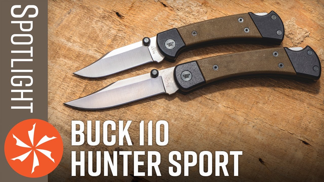 Buck 110 Folding Hunter, avec empreintes pour les doigts