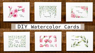 Watercolor Tutorial | DIY Spring Holiday Greeting Cards